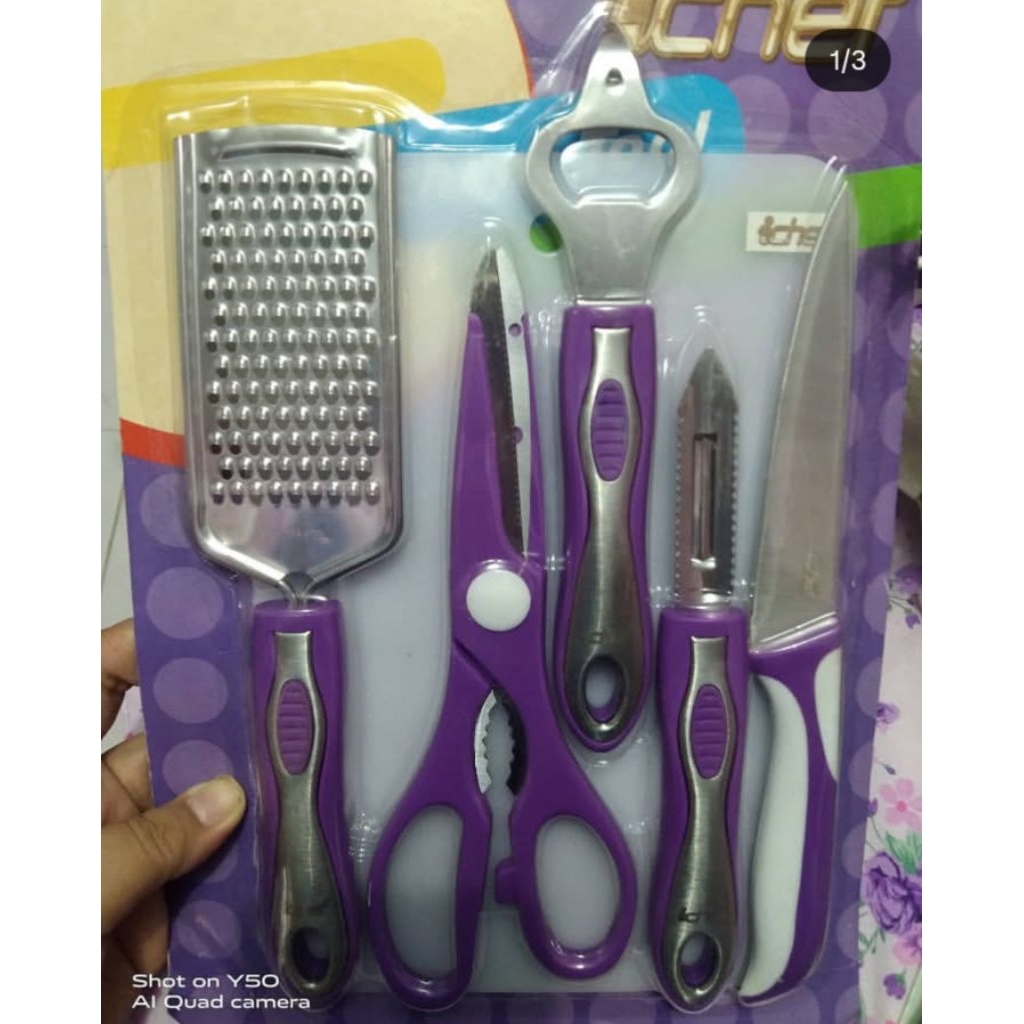 Pisau Set Serbaguna Ungu