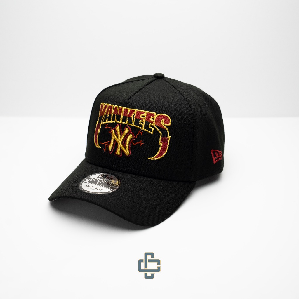 TOPI NEW ERA ORIGINAL 940 A FRAME NEW YORK YANKEES RED GOLD LOGO BLACK