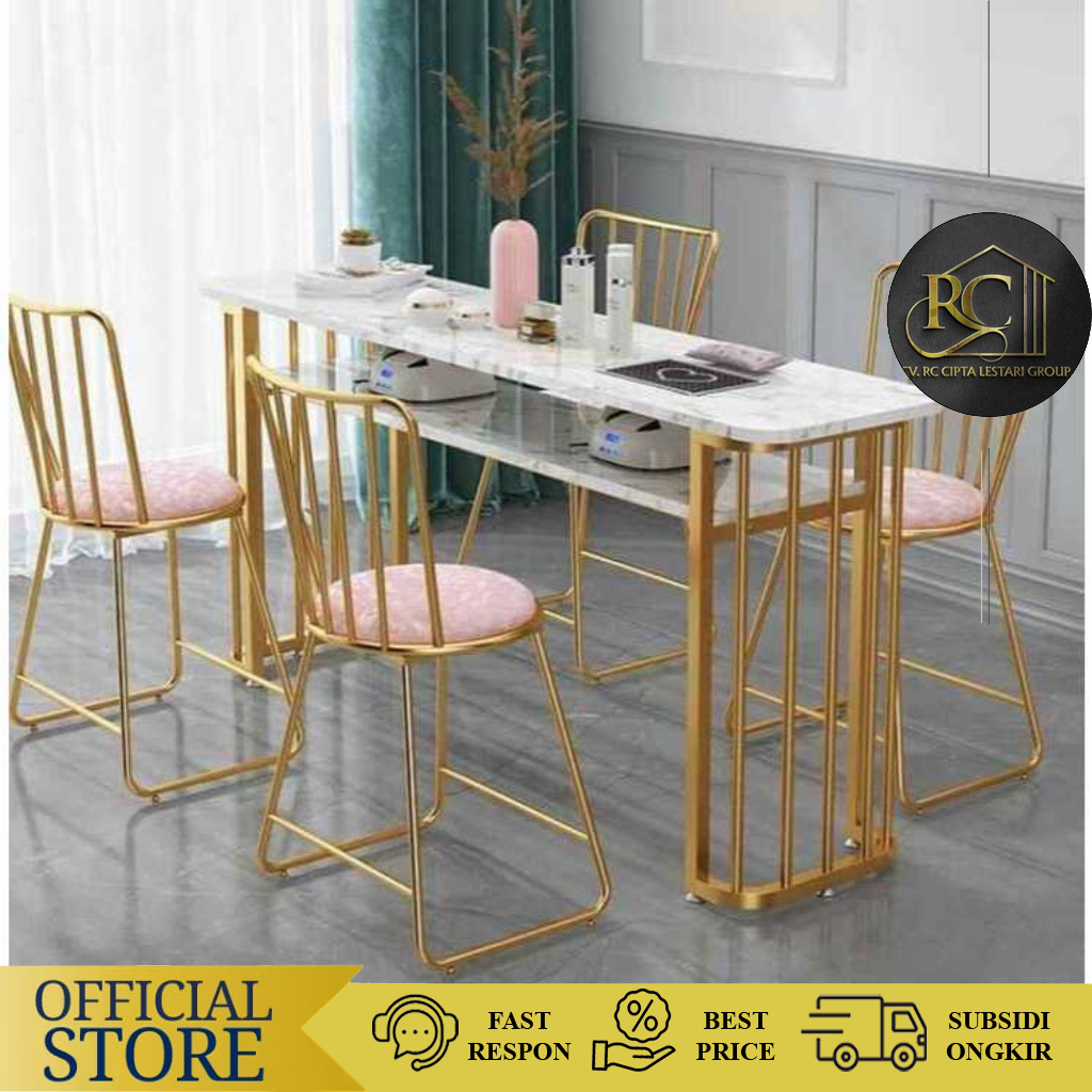 Meja Nail Art Salon Meja Paket Dengan Kursi Busah Paket Meja Salon