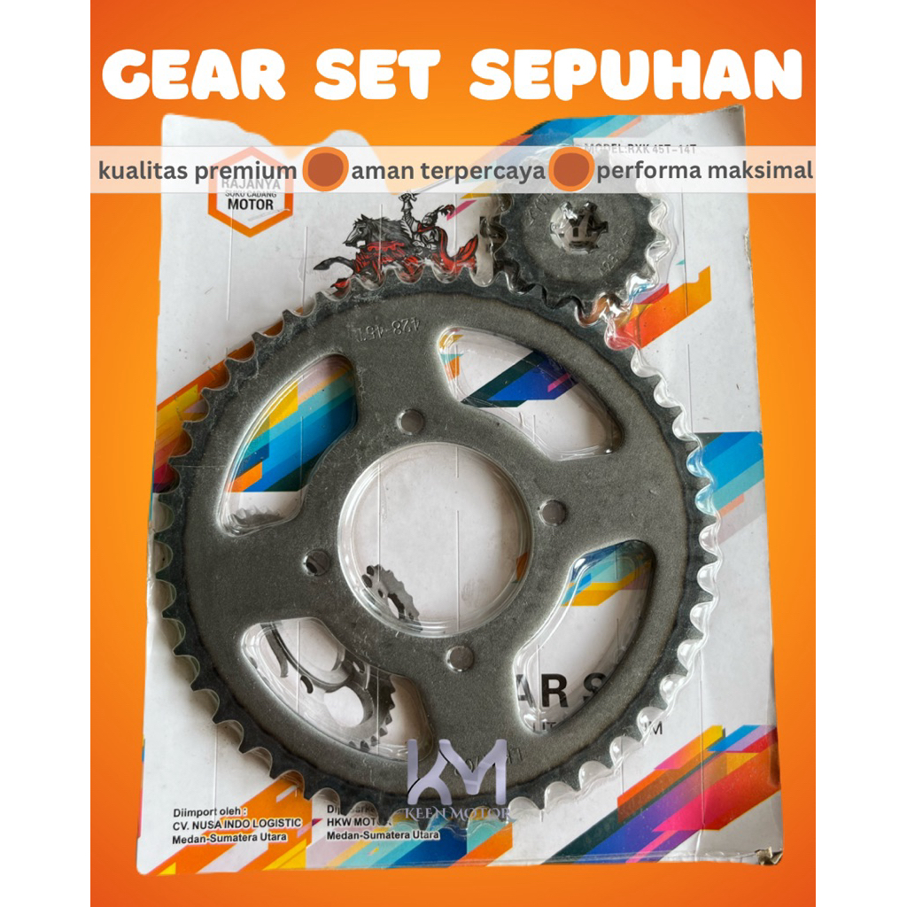 GEAR SET SEPUHAN RXKING 14T -  45T LIMKEYA