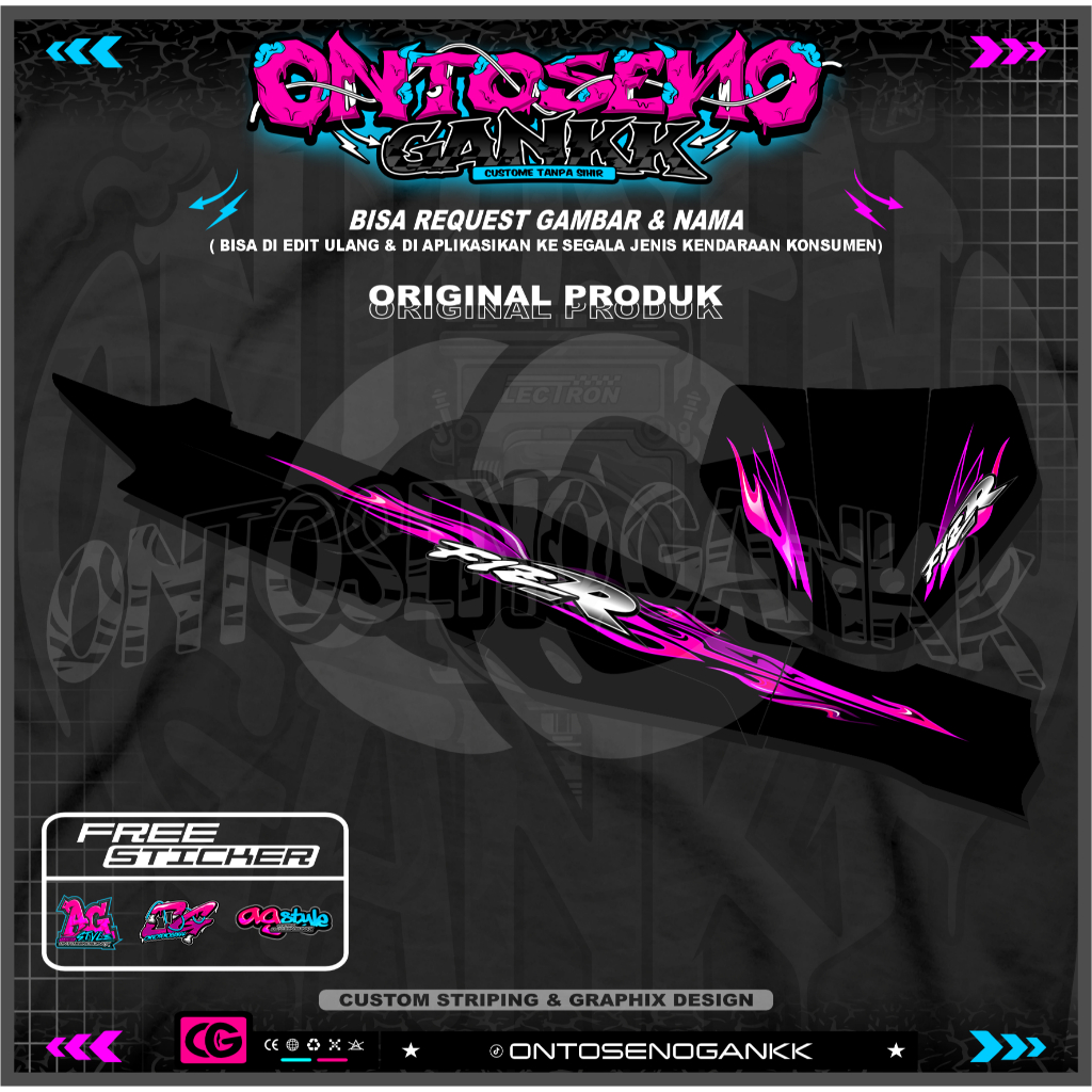 Striping Fizr Custom Fizr VARIASI Striping Fizr - Striping Fizr Full Clutch Fizr Sporty Striping F1z