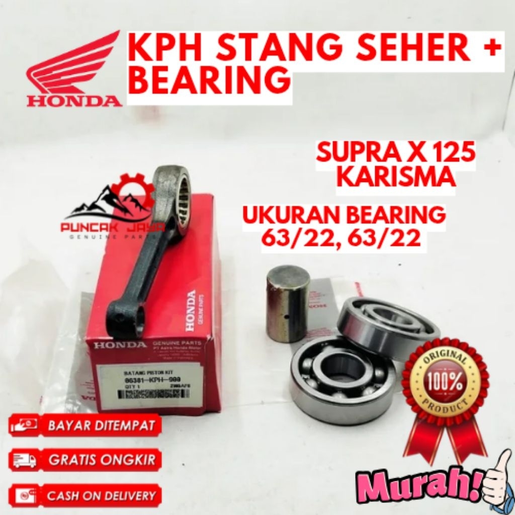 STANG SEHER + BEARING ORIGINAL HONDA KODE KPH, STANG SEHER + BEARING SUPRA X 125, STANG SEHER + BEAR