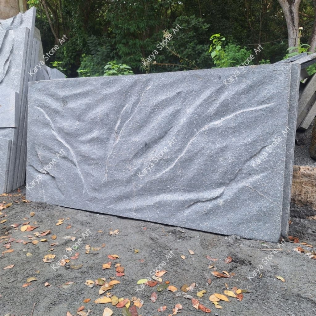 Batu Andesit Dinding 120x60cm | Fasad Batu Andesit | Kulitan Batu Andesit