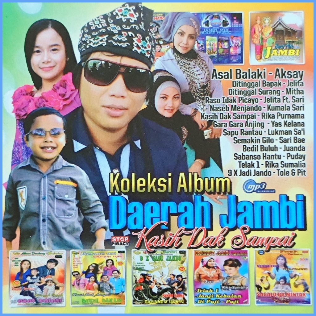 Kaset MP3 Audio Lagu Pop Daerah Jambi Album Campuran Edisi Pilihan Terpopuler