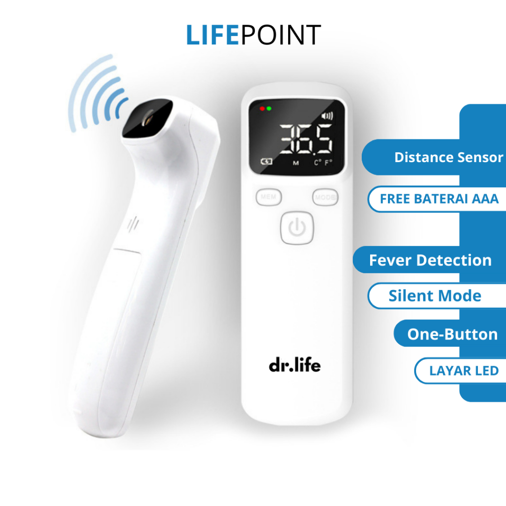 Termometer Infrared Digital Suhu Badan Tubuh - Thermometer alat pengukur panas untuk Anak  dan bayi