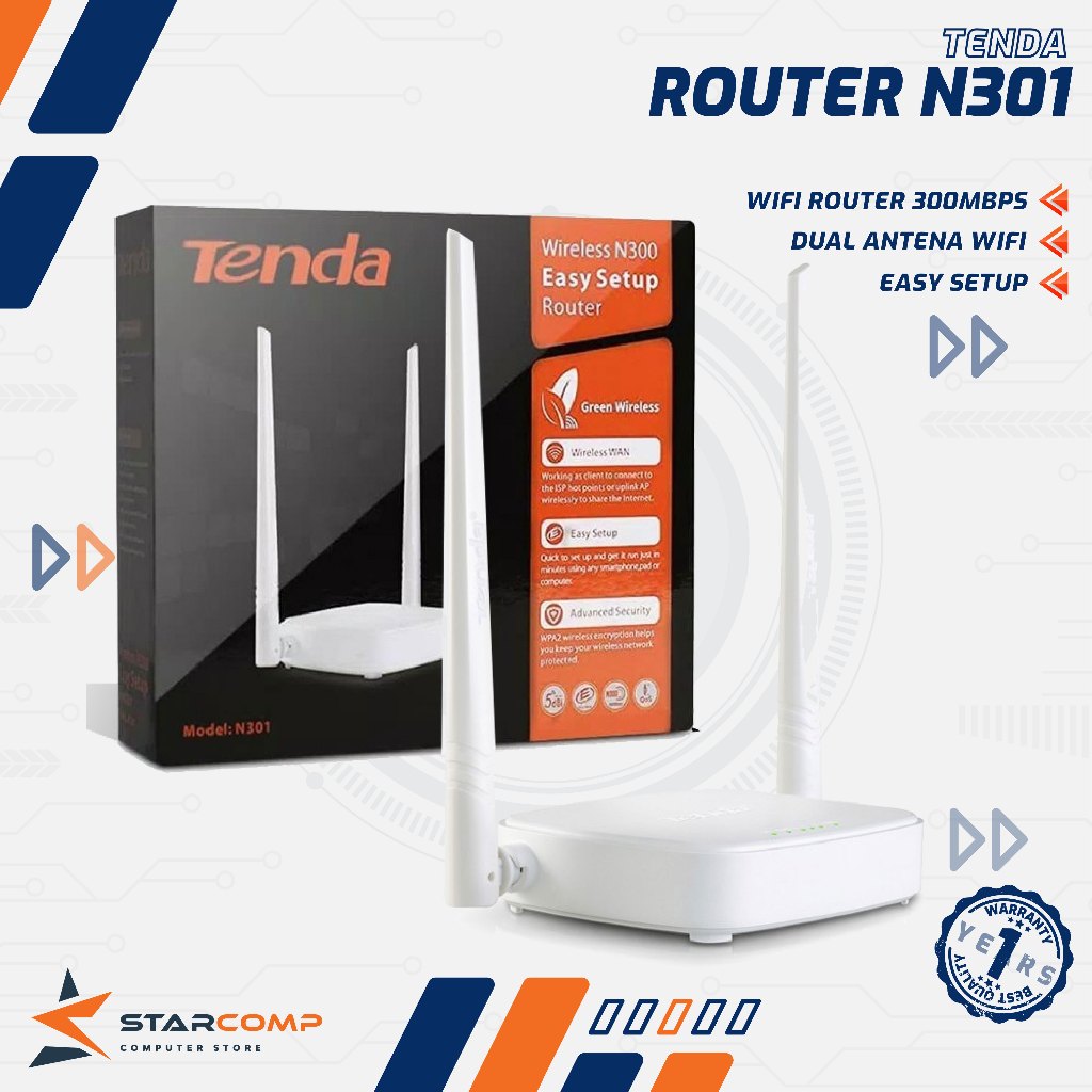 Tenda N301 300Mbps Router Wireless Access Point