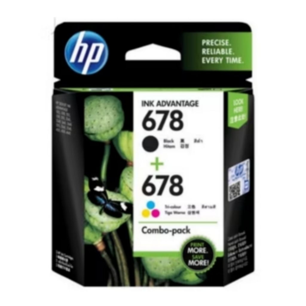 TINTA CARTRIDGE HP 678 COMBO PACK ORIGINAL FOR Printer HP DESKJET INK ADVANTAGE 1015, 1515, 1518, 25