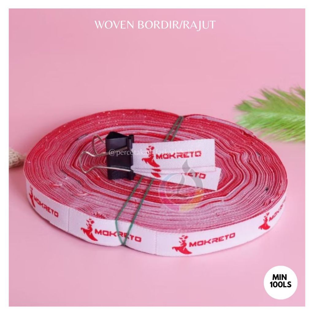 label Woven 2x4cm / label woven / woven damask / woven rajut / woven bordir