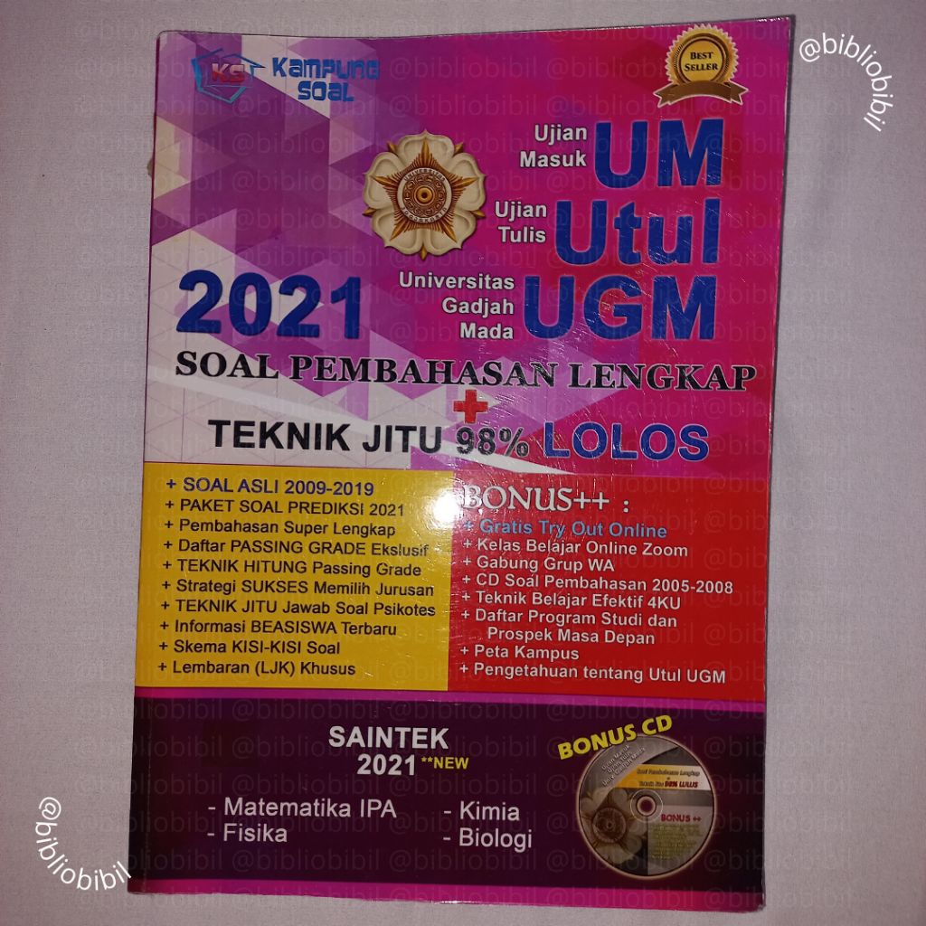 [Preloved] KS Kampung Soal UTUL UGM 2021 SAINTEK
