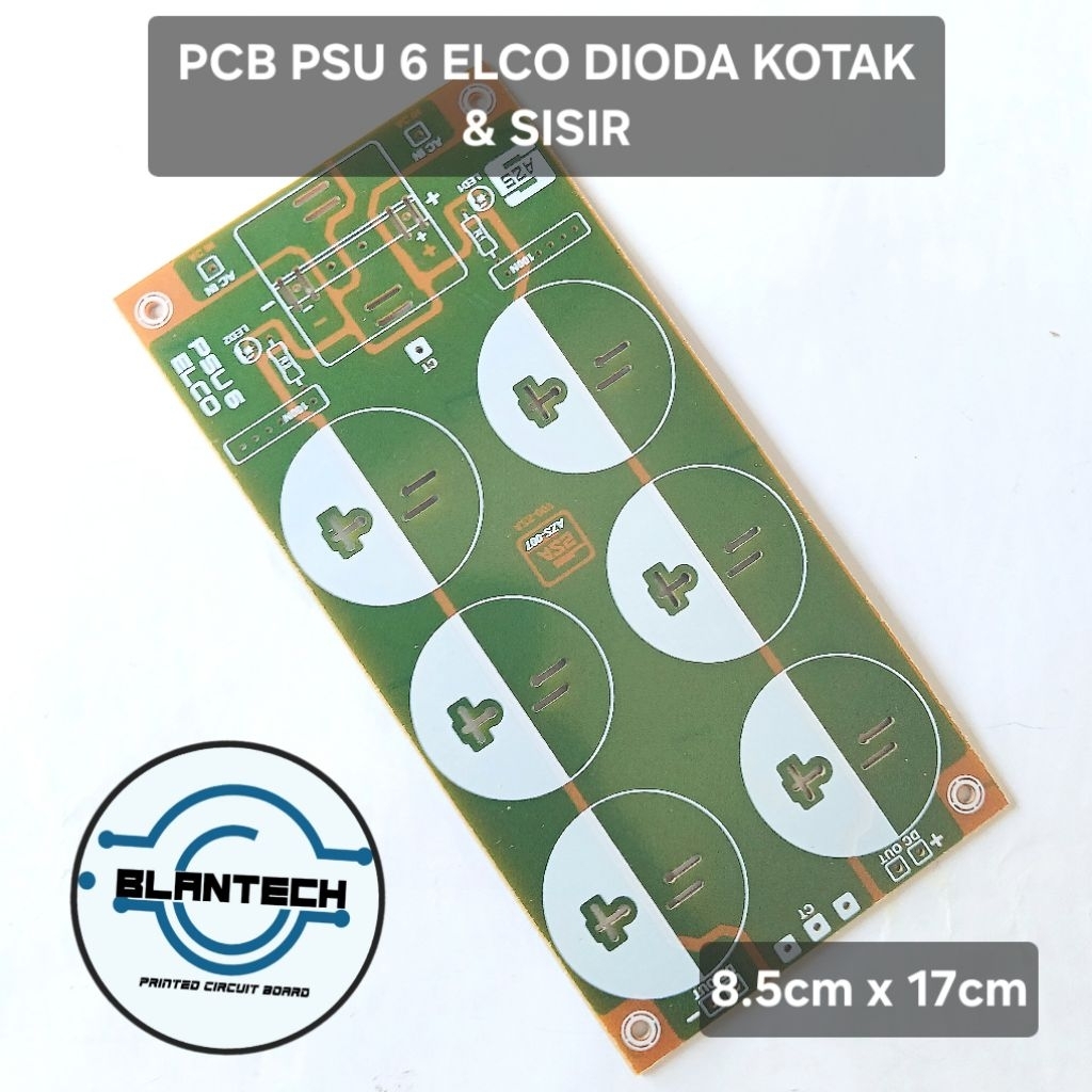PCB PSU Power Amplifier 6 Elco Dioda Kotak Ataupun Sisir