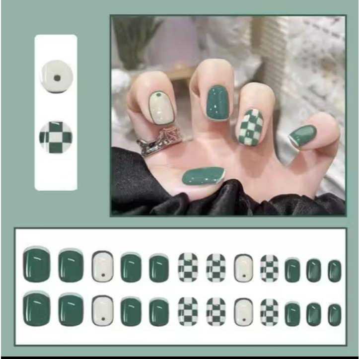 1013-24 pcs kuku palsu fake nail kuku palsu aesthetic