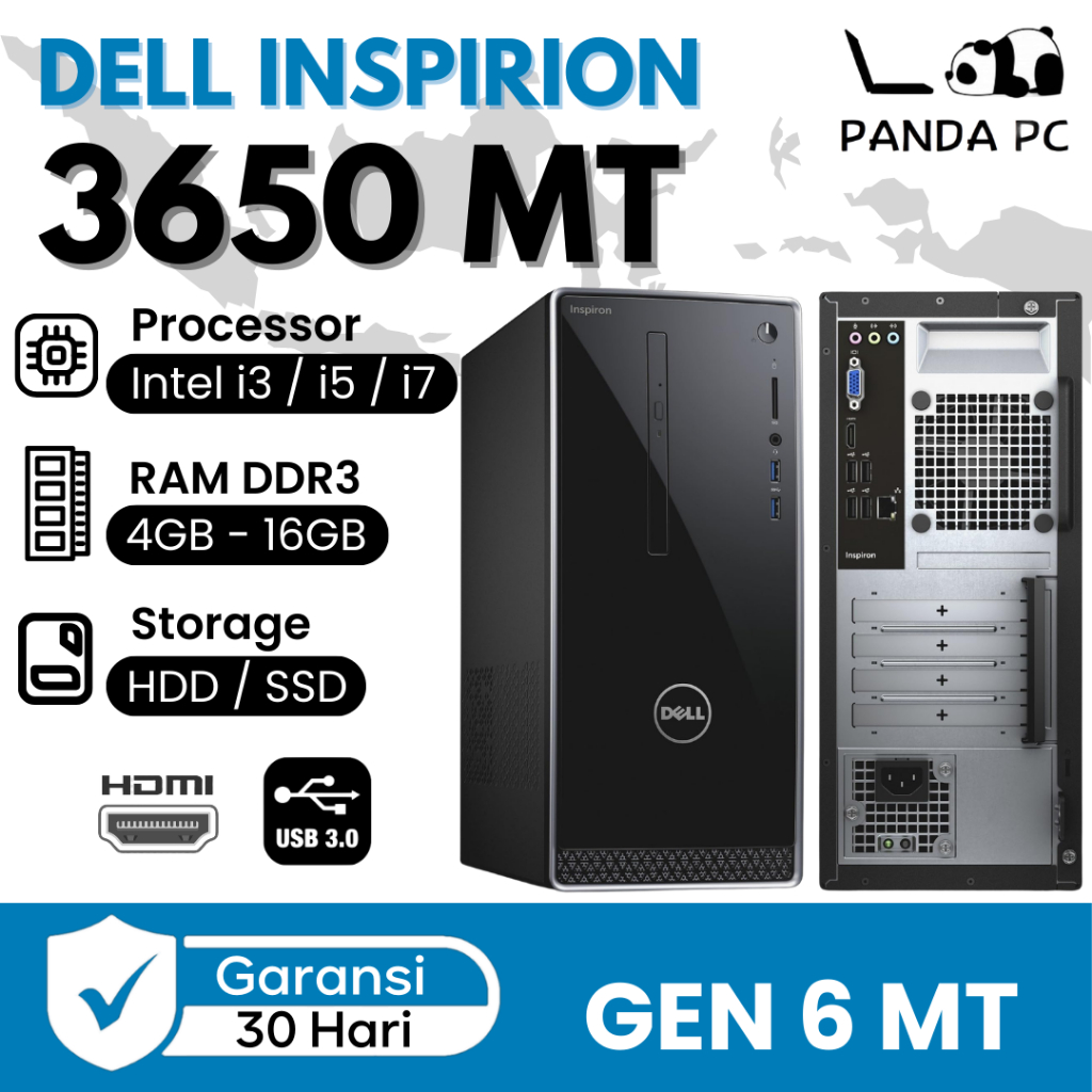 PC Dell ISP 3650 MT Core i3 / i5 / i7 Gen 6 Mini Tower 1151