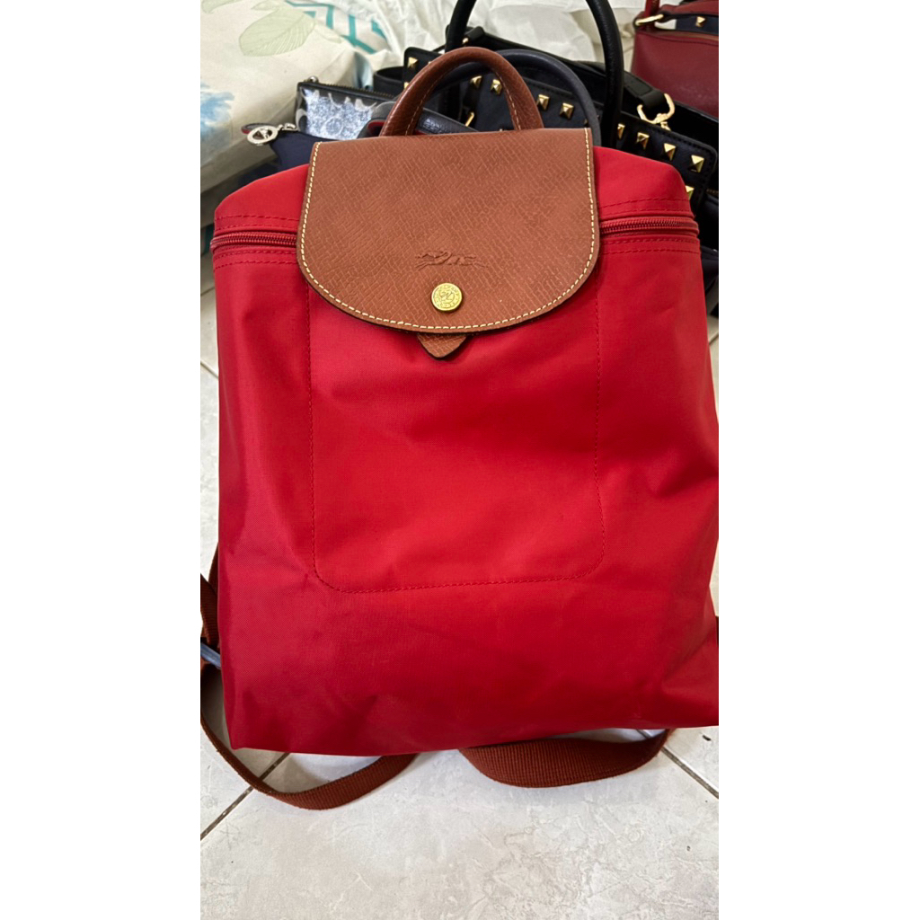 LC backpack ransel Red bahan nylon
