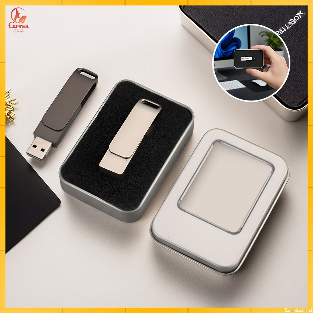 Tempat Usb Flash Disk Kotak Kaleng Penyimpanan USB Kotak Packing Flashdisk Souvenir Box CF C1192