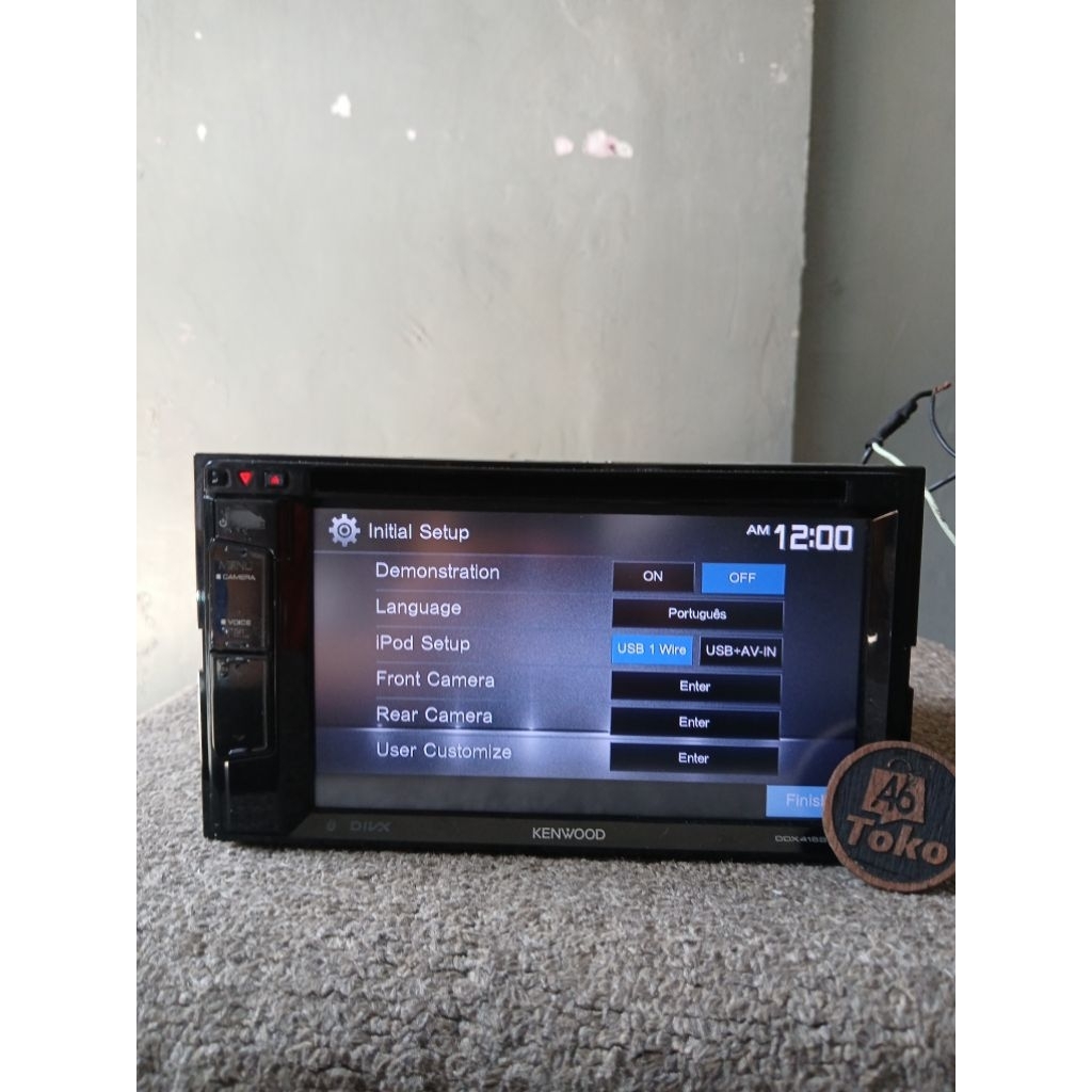Head Unit Mobil Kenwood DDX416BT Double Din 6.2 Inch Touchscreen Bluetooth USB DVD Original