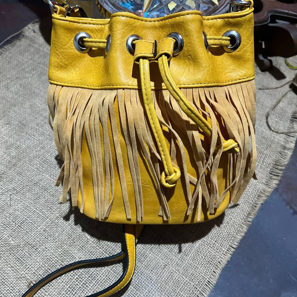 Slingbag Zara Original Rumbai | Tas Serut Kuning Preloved Bekas Pribadi Second Like New