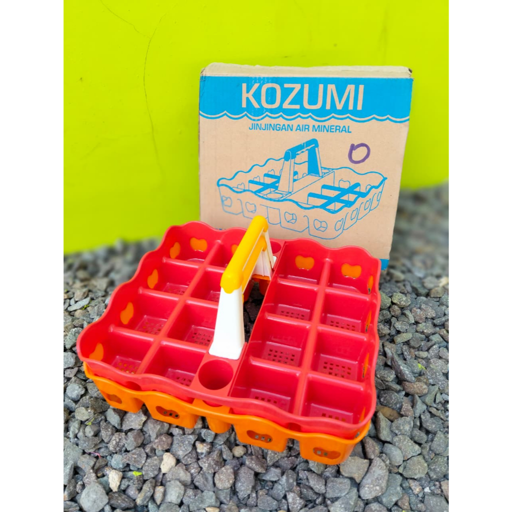 Rak Keranjang Aqua Gelas Tabitha Tempat Rak Air Mineral 16 Lubang Rak Plastik