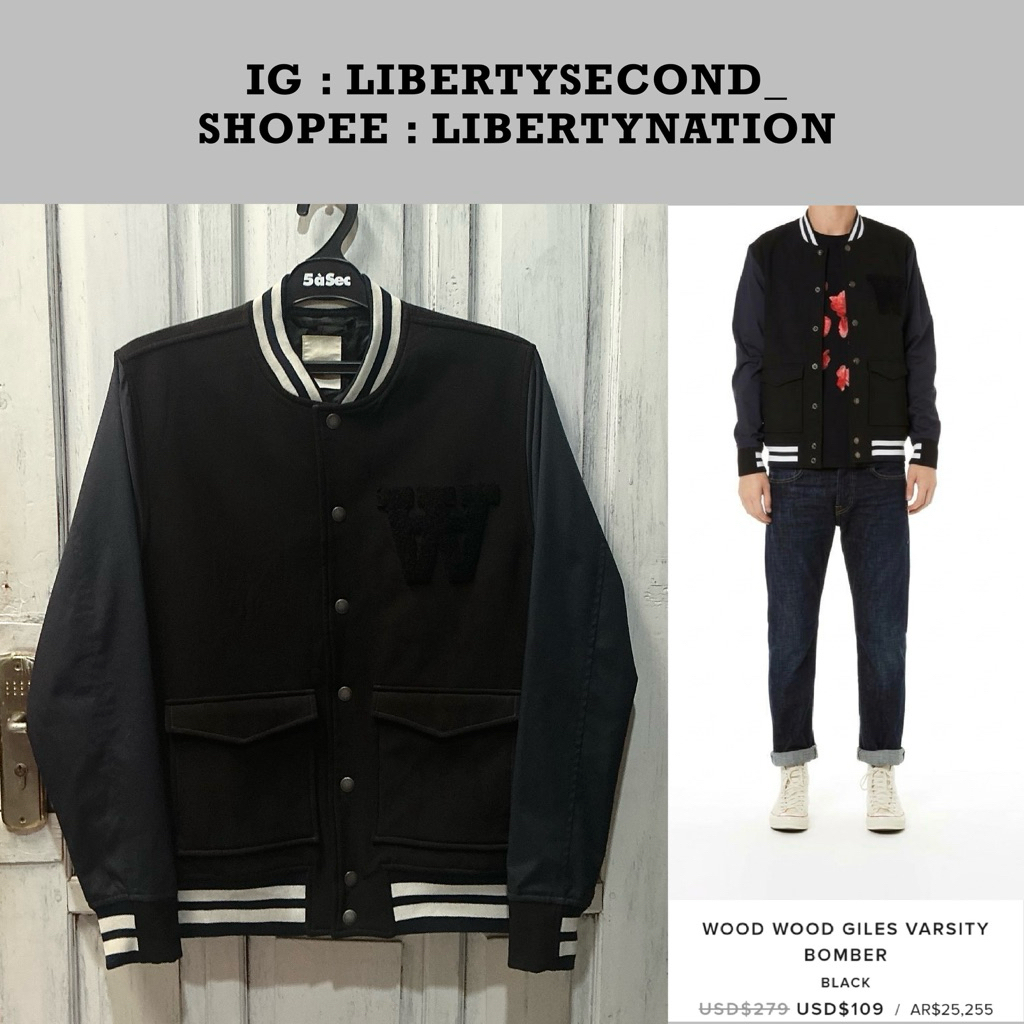 Wood Wood Giles Varsity Jaket