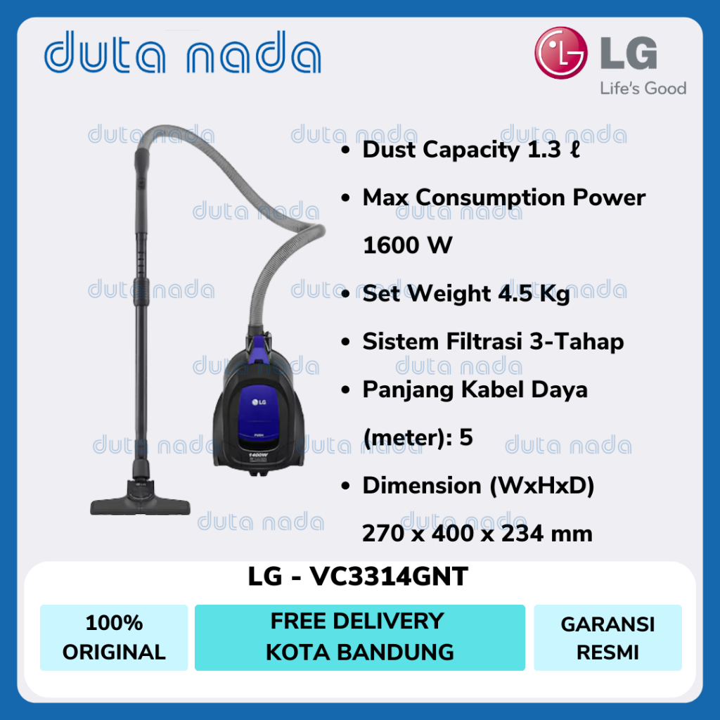 LG Grande-K Canister - Sparkle Blue VC3314GNT/ VC-3314GNT