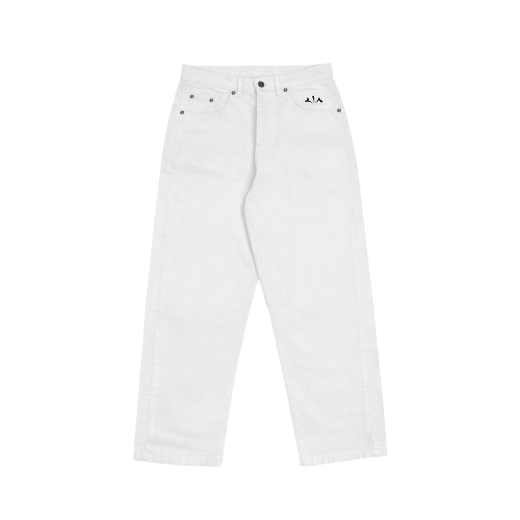 EXERLIE LOOSE JEANS WHITE