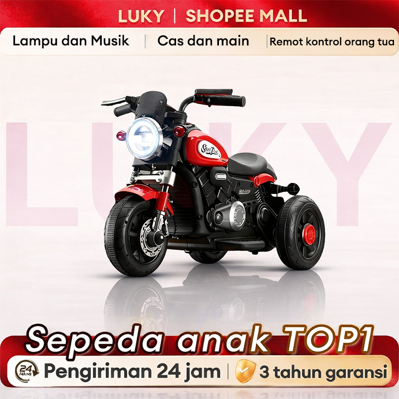 LUKY Motor Listrik Anak Elektrik Bisa Dinaiki Mobil RC Remot Control Off-road | Mainan Sepeda Motor