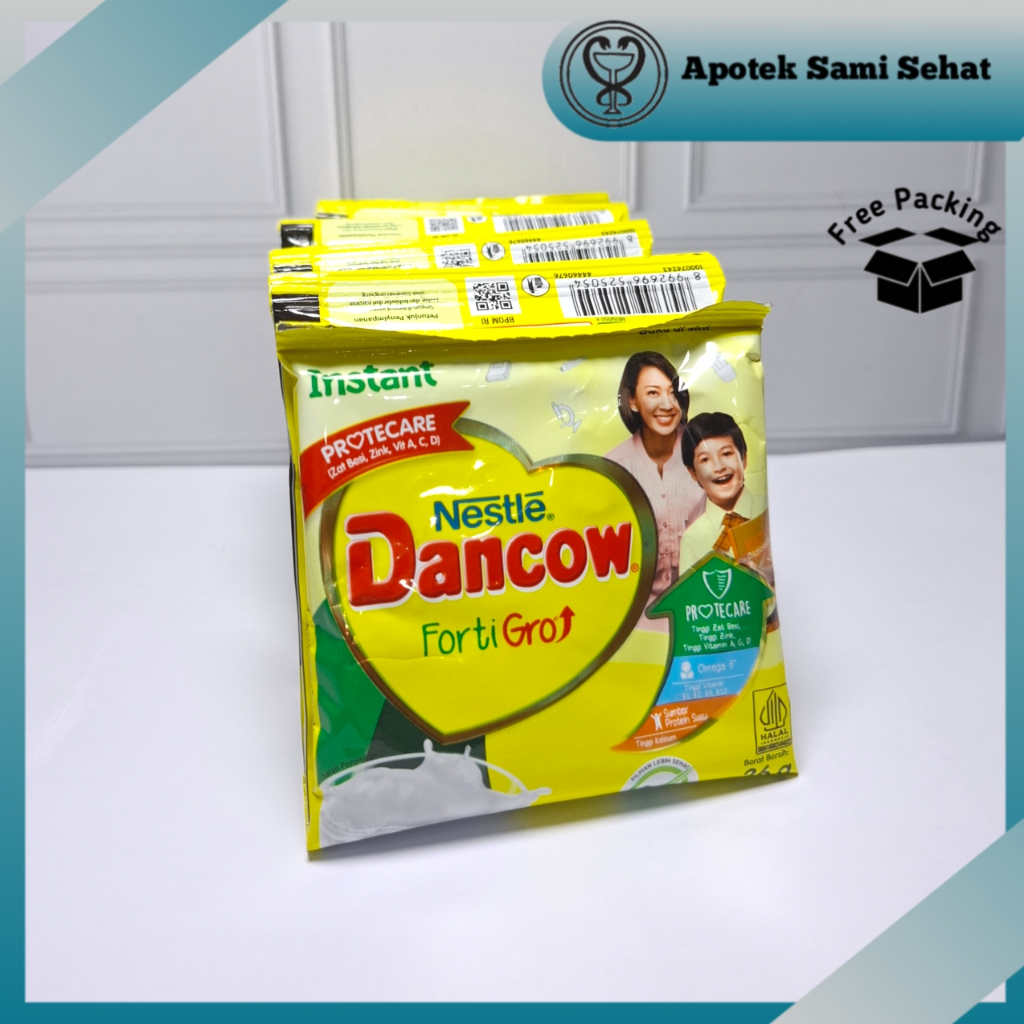 Susu Dancow Fortigro Rasa Original 26 Gr (1 Renceng Isi 10 Sachet) susu bubuk