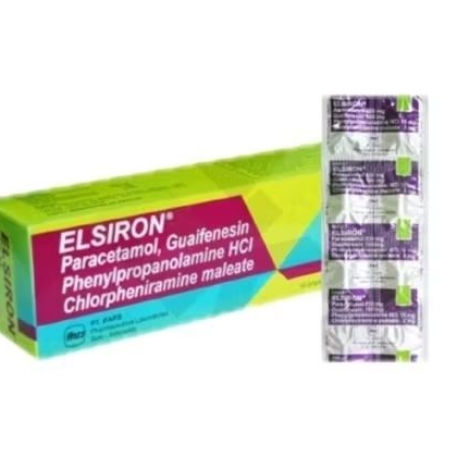 Elsiron Obat Flu Demam Sakit Kepala 1 Strip 10 Kaplet