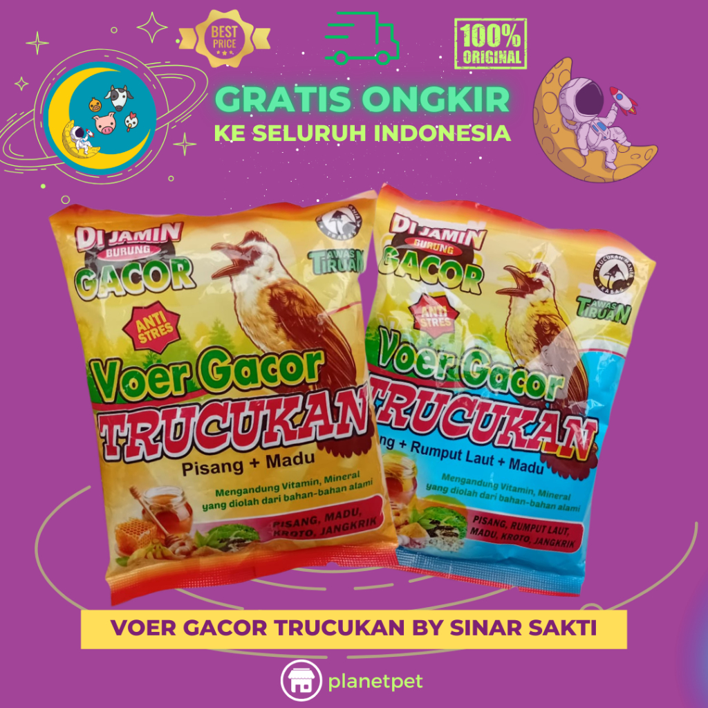 VOER GACOR TRUCUKAN BY SINAR SAKTI - Sachetan ±150 Gram Blitar - Jawa Timur.