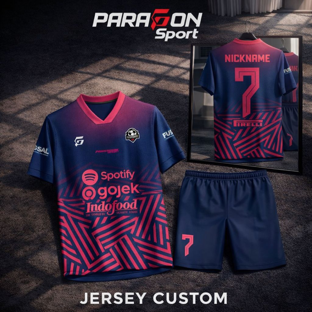 Kaos Jersey Futsal Printing Baju Futsal Custom Nama dan Nomor Punggung Bisa Satuan