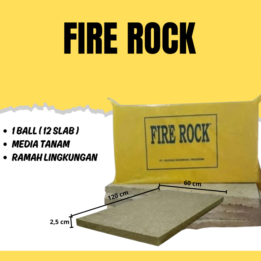 ROCKWOOL FIRE ROCK MEDIA TANAM /  PEREDAM SUARA / PEREDAM PANAS