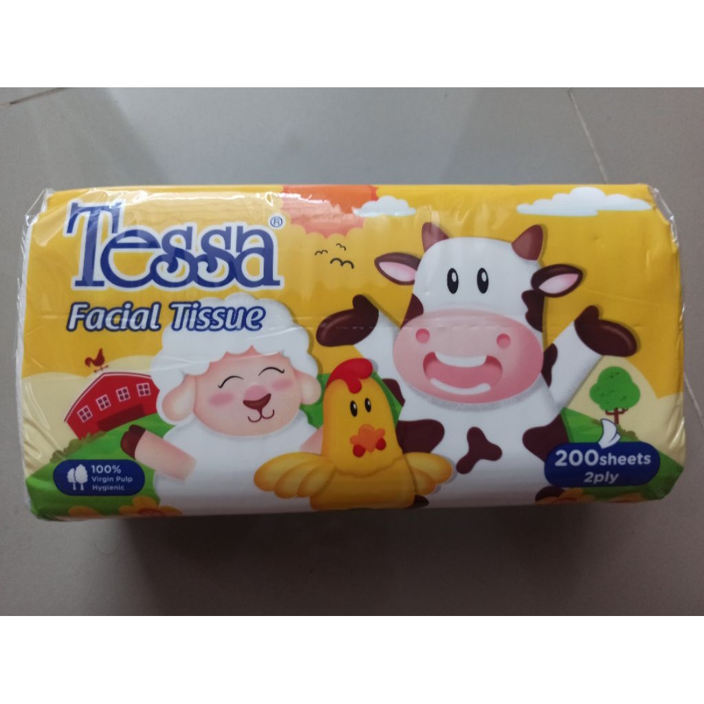 Tisu Wajah : Tessa Facial Tissue 200 sheets 2 ply