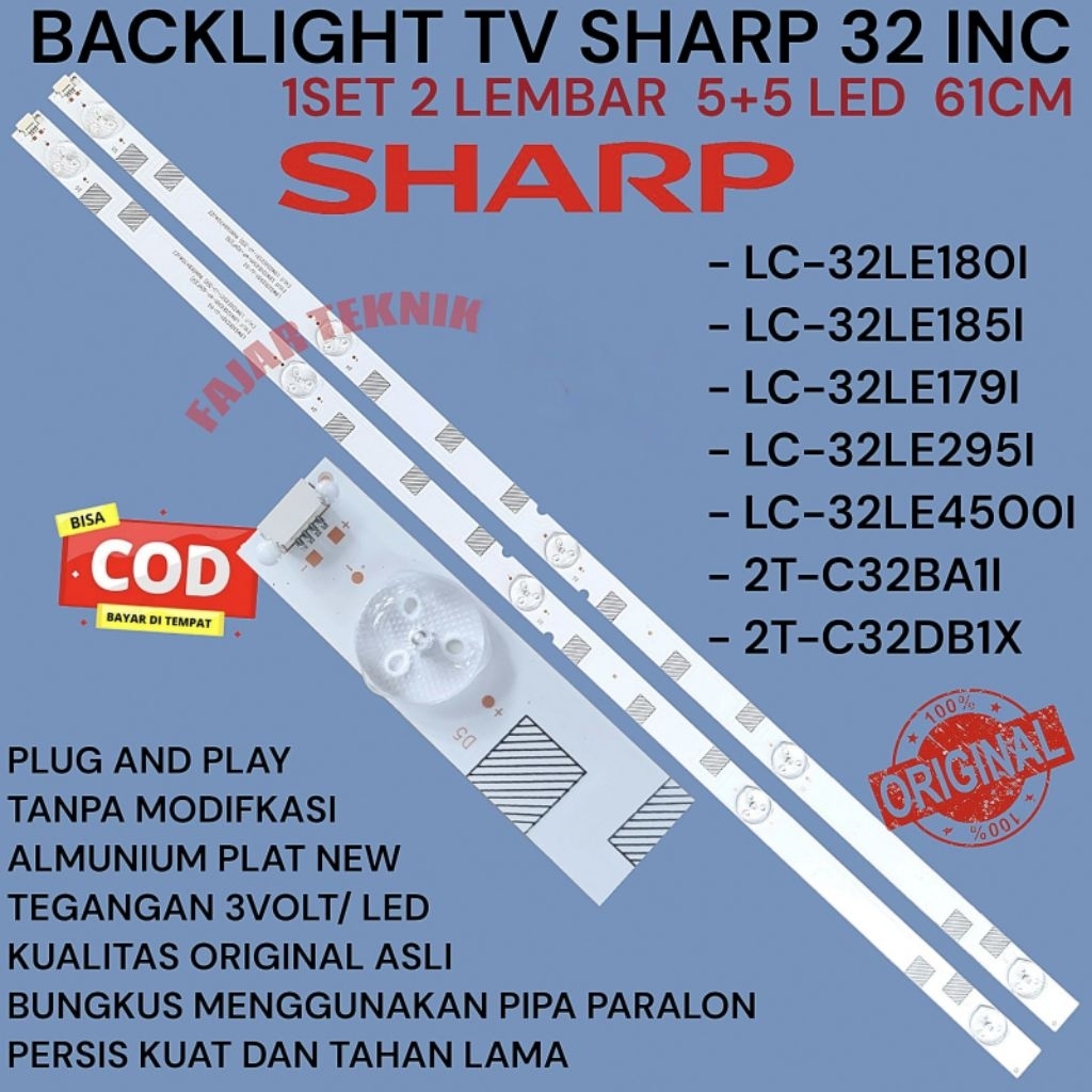 BACKLIGHT BL TV LED SHARP 32 INCH LC-32LE1801- LC-32LE1851-LC-32LE1791-LC-32LE2951-LC-32LE45001-2T-C