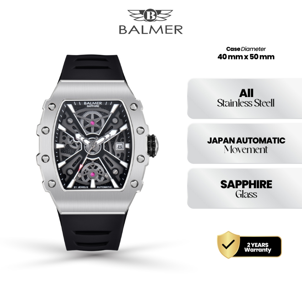 Jam Tangan Automatic Balmer 8836MA Kaca Sapphire