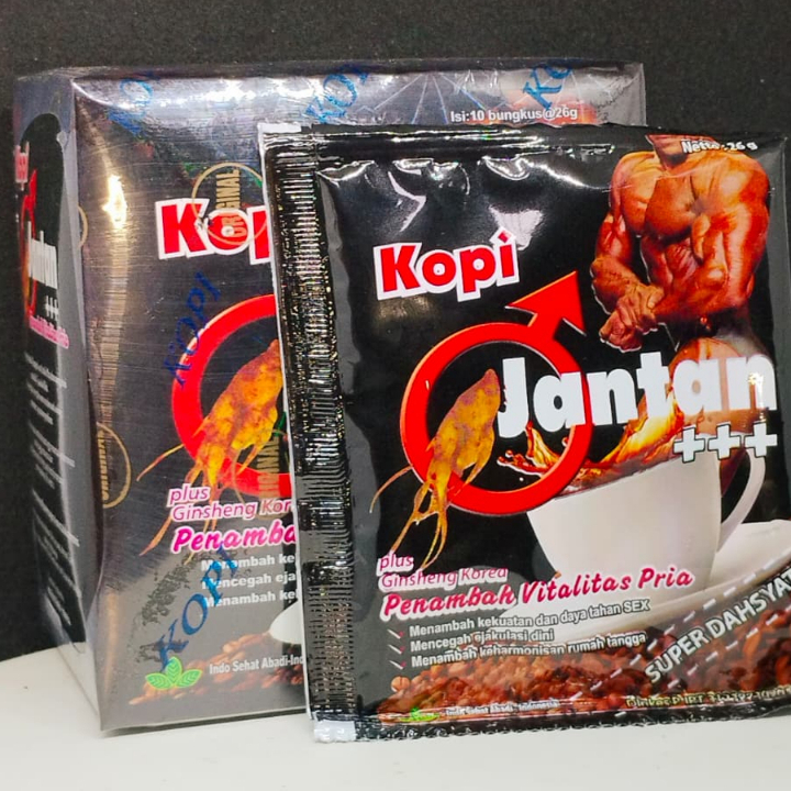 10 Sachet Kopi Extra Jantan Max Original - Rasa Otentik, Kualitas , Praktis Dibawa