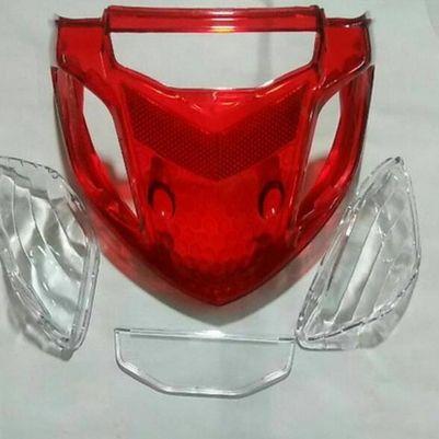 Mika Stop  honda Supra Fit New Merah Putih (Kaca Lampu Belakang)