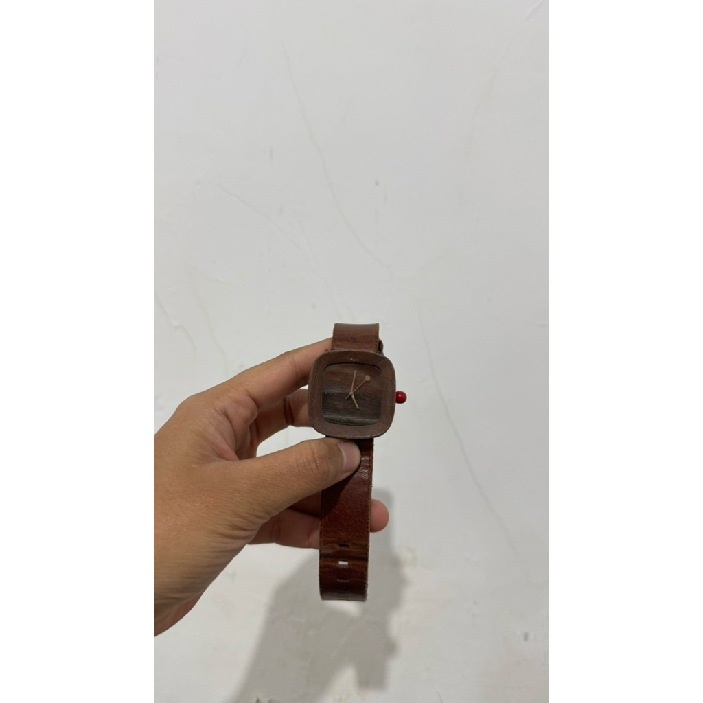 JAM KAYU PALA NUSANTARA MINI COKELAT