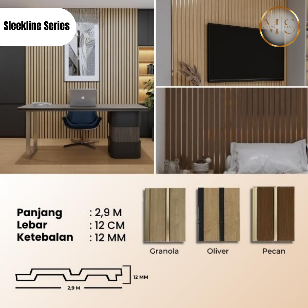 Atwood Panel WPC Dinding - Wall panel Partisi Kayu PVC