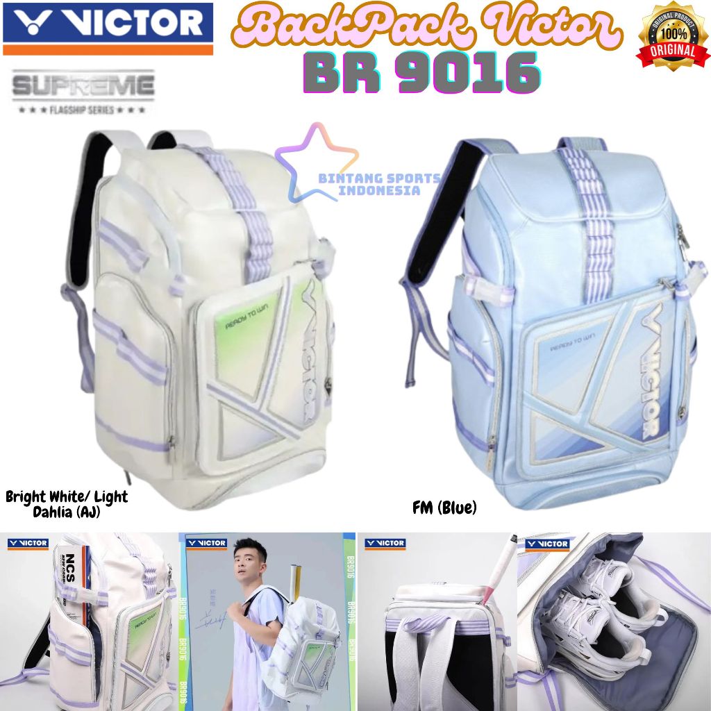 New Tas Ransel / Backpack Supreme Badminton Victor BR9016 / BR 9016 ORIGINAL