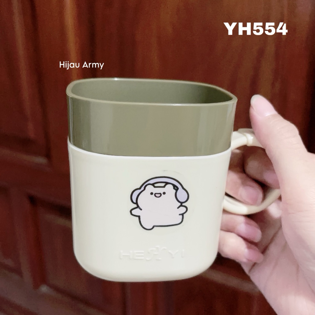 Gelas Plastik Estetik Karakter TEBAL | Mug Gelas Plastik aestetic Kado gelas Cantik | Gelas anak dew