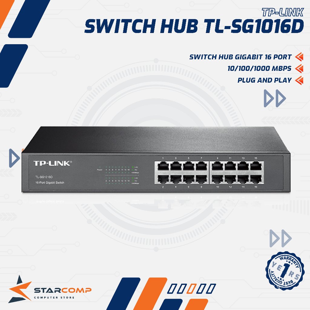 SWITCH HUB TP-LINK 16 PORT TL-SG1016D