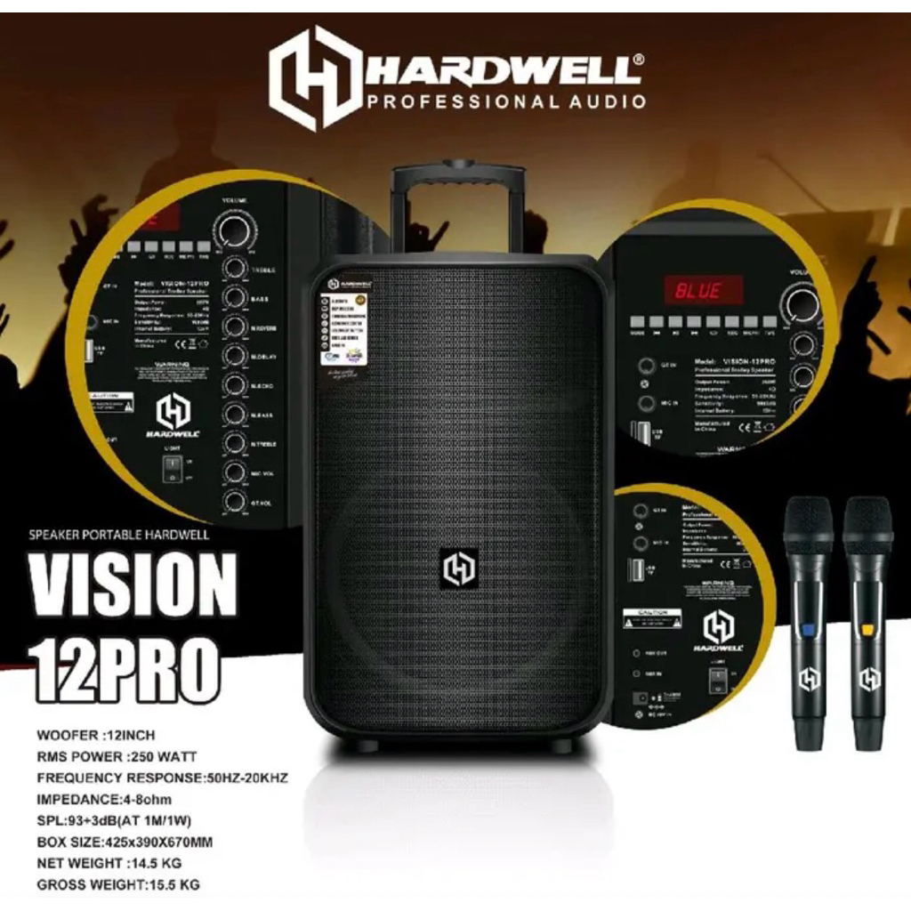 speaker portable hardwell vision12 pro original 12 inch VISION 12PRO