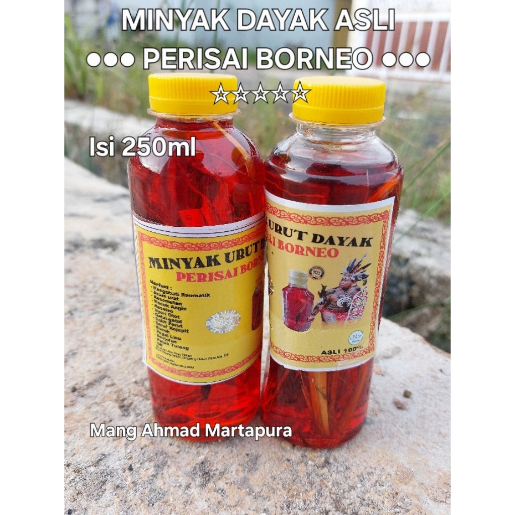 Minyak Gosok Dayak Perisai 250ml - Minyak Pijat Dayak Perisai Borneo Kalimantan Asli