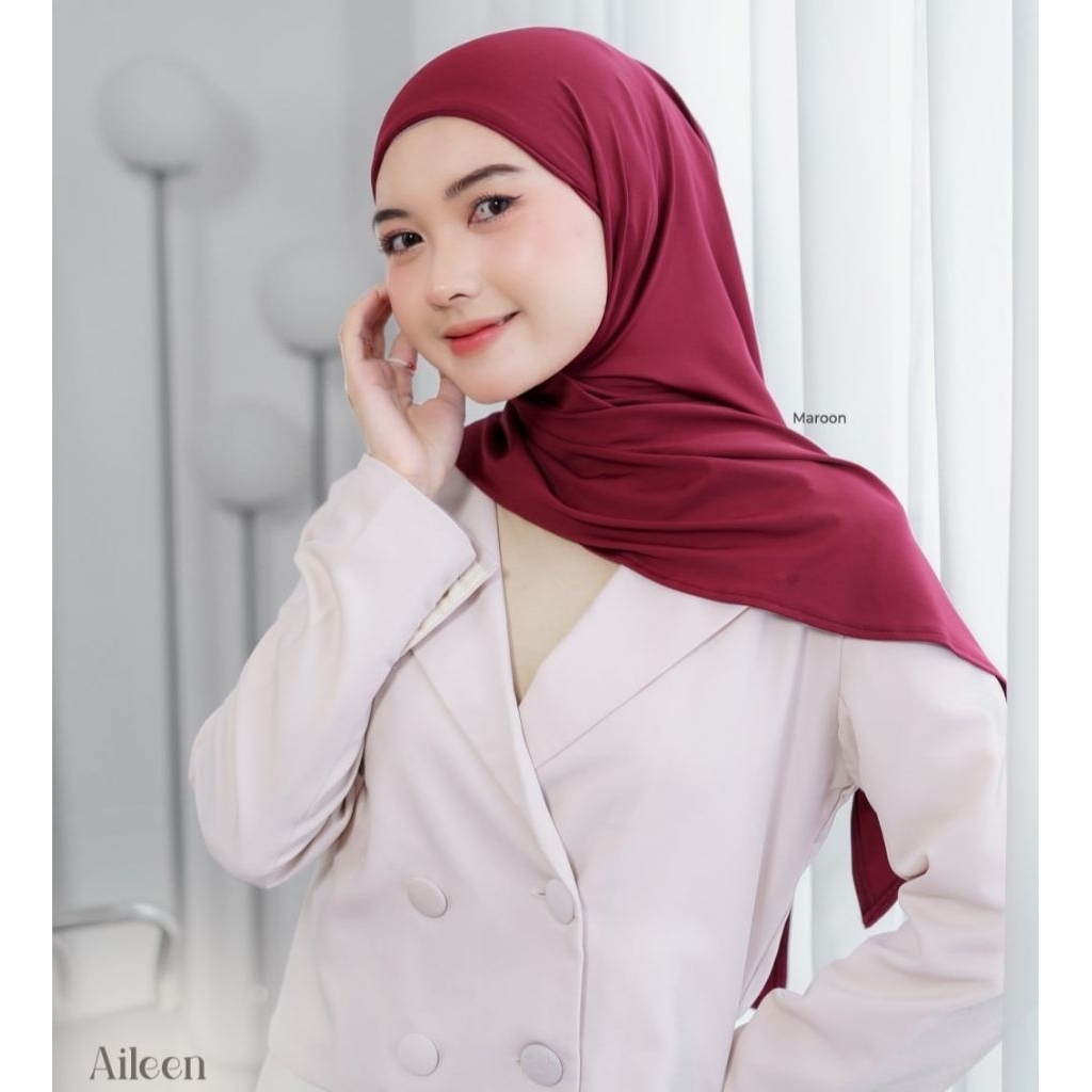 Daffi Hijab - Aileen Pashmina Instant Jersey Xable Non Pad Inner Tali Jilbab Instan Wanita Kerudung 