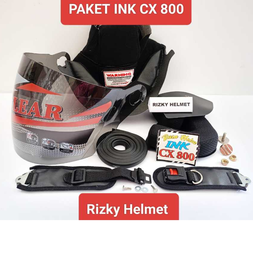 PAKET SPAREPART HELM INK CX 800, INK CX800. BUSA HELM INK CX 800 + KACA HELM INK CX 800 + TALI HELM 