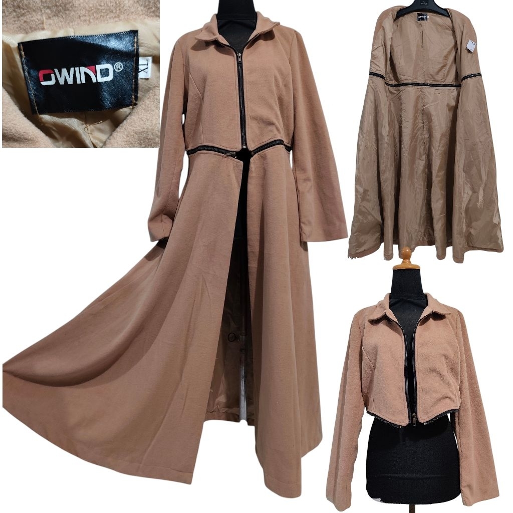 PRELOVED BLAZER WOLL LONG COAT WOOL SIZE XL