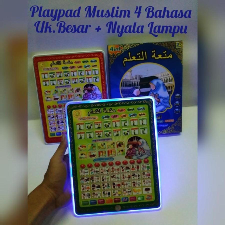 Mainan Edukasi Anak Playpad Muslim 4 bahasa Lampu LED playpad arab Toys - Mainan Playpad 4 Bahasa