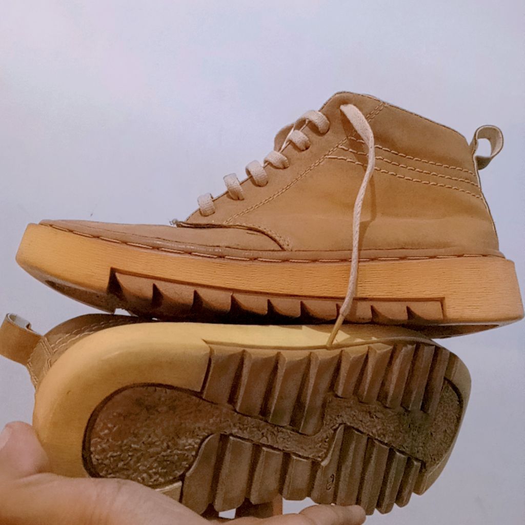 Sepatu Boots Kulit Donatello Original Size 38 High Brown