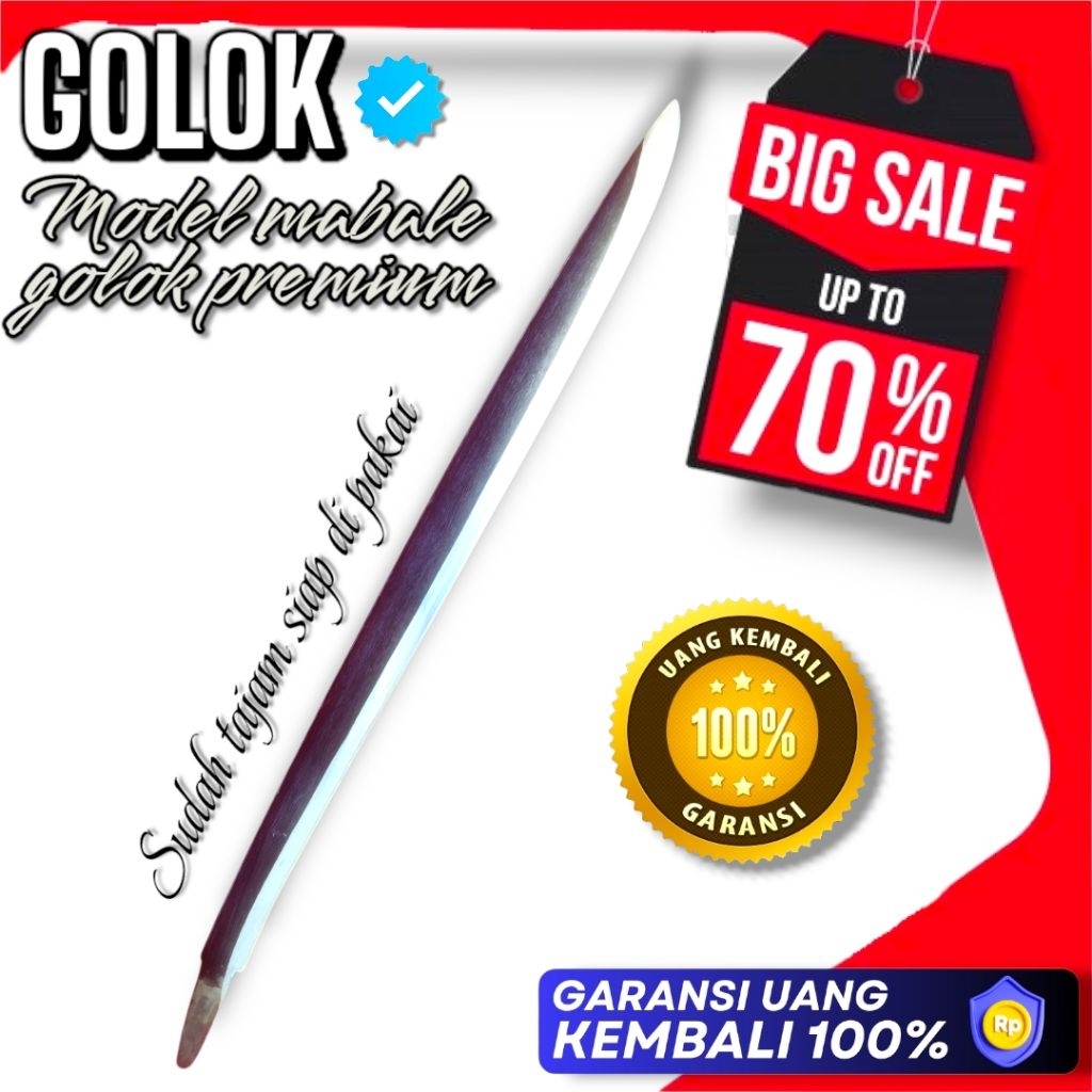 PARANG KEBUN PANJANG BAJA TEBAL SUPER TAJAM UNTUK BERSIHKAN SEMAK BAMBU KAYU ALAT PERKEBUNAN PERTANI