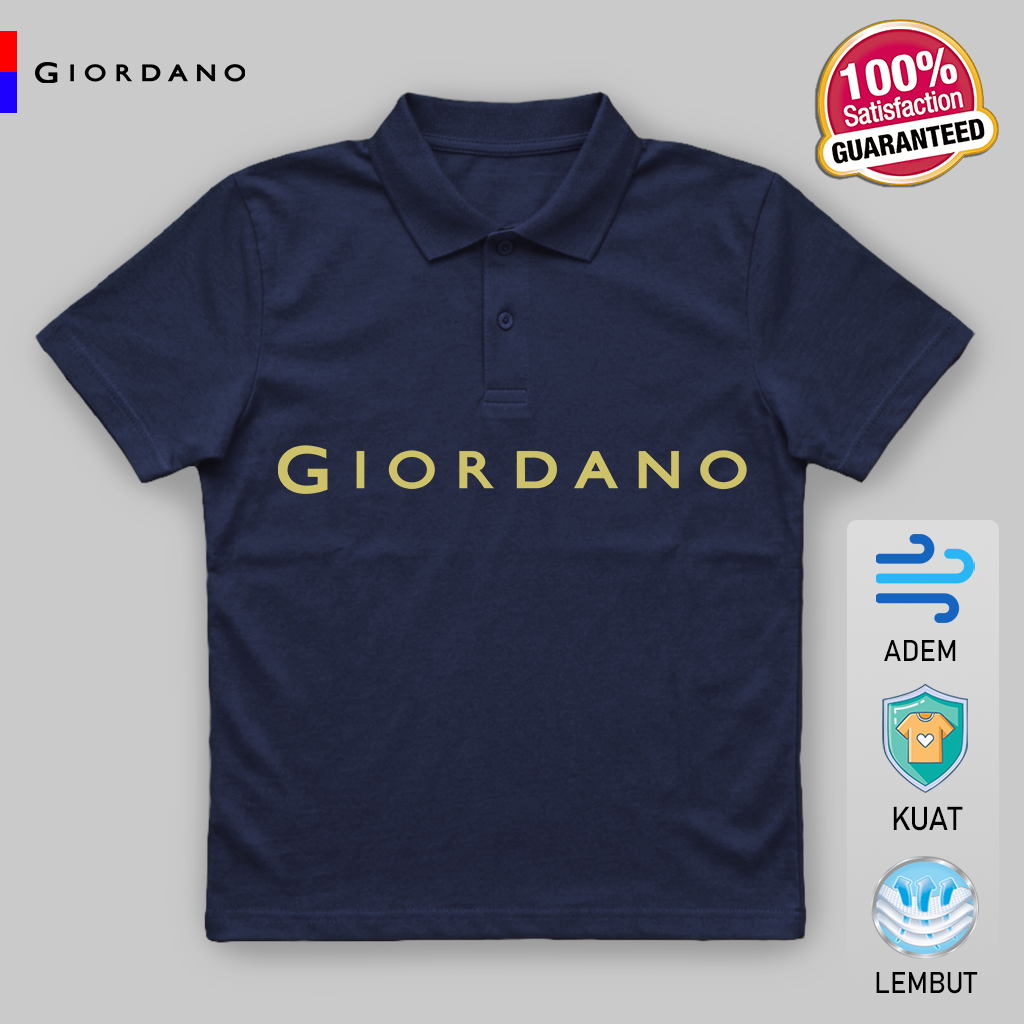 Kaos Polo Pria Giordano 1981 Gold Premium