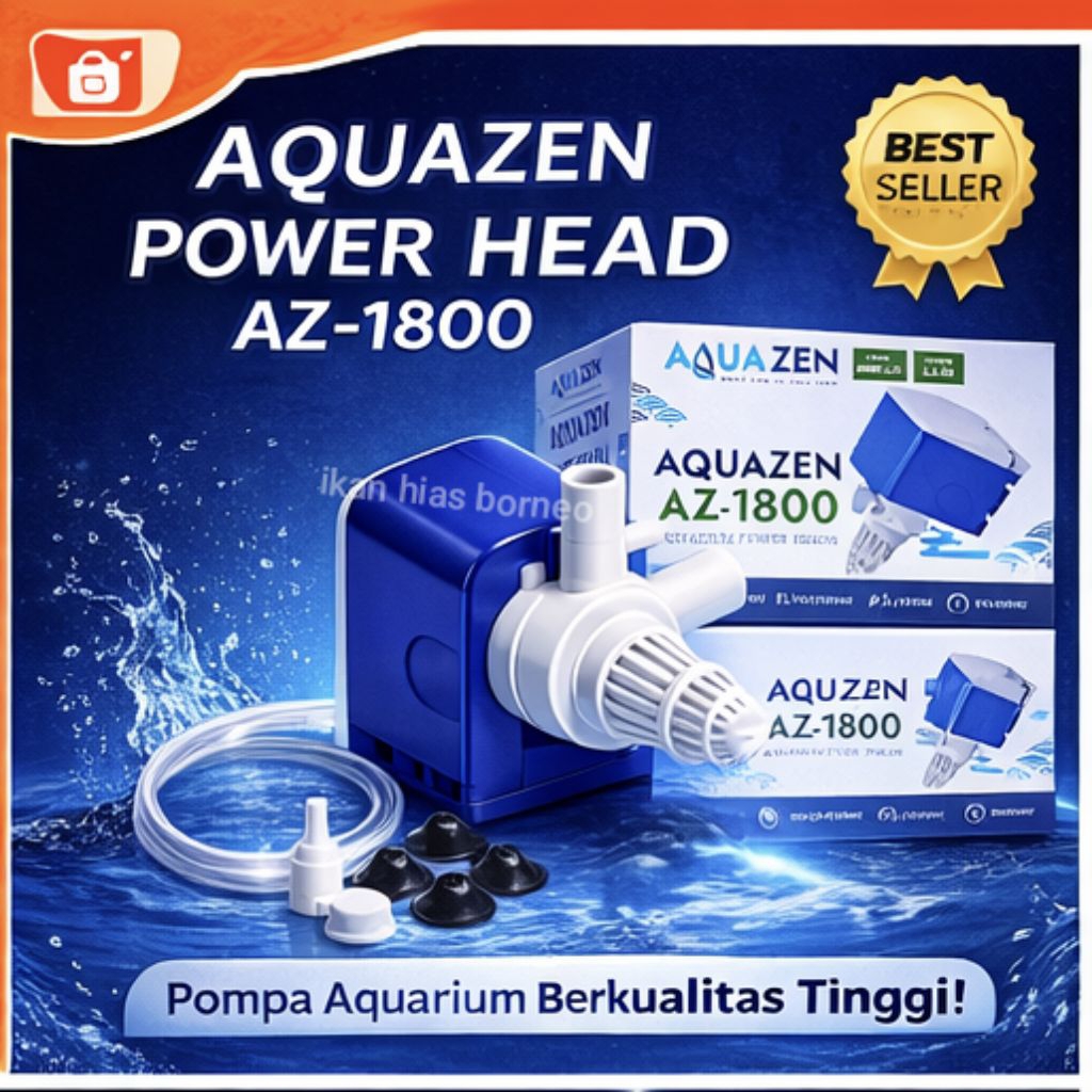 Pompa Aquarium Aquazen AZ-1800 Power Head 2000L/H | Pompa Aquarium Kuat Hemat Listrik
